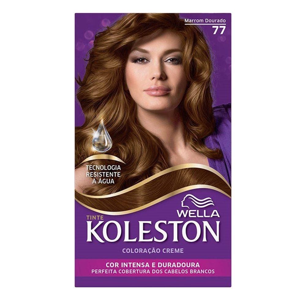 Kit Tintura Koleston Marrom Dourado 77