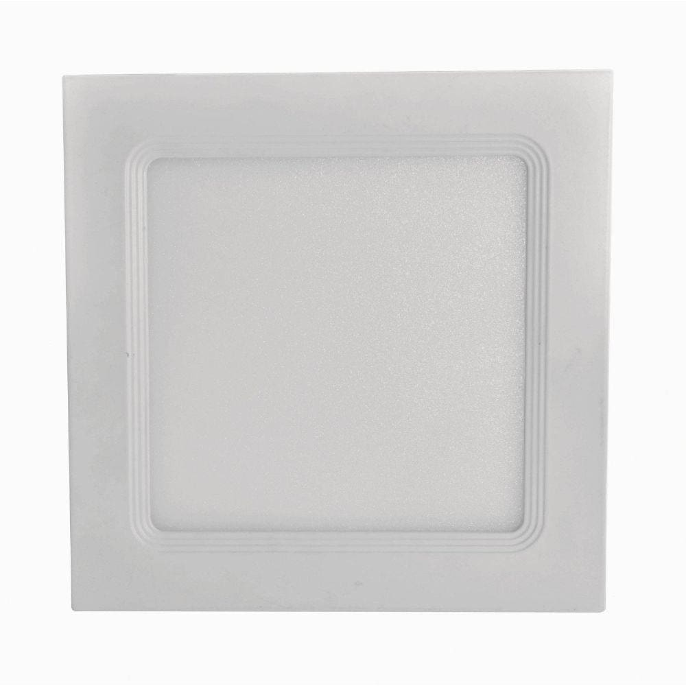 Plafon de Embutir Slim LED Quadrado 24W Bronzearte 3000K Luz Amarela