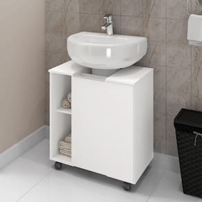 Gabinete para Banheiro Pequin Branco - Móveis Bechara