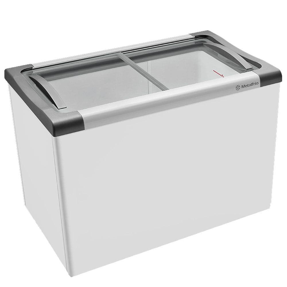 Freezer Expositor Horizontal Congelados Tampa Vidro 318 Litros NF40 - Metalfrio 127V