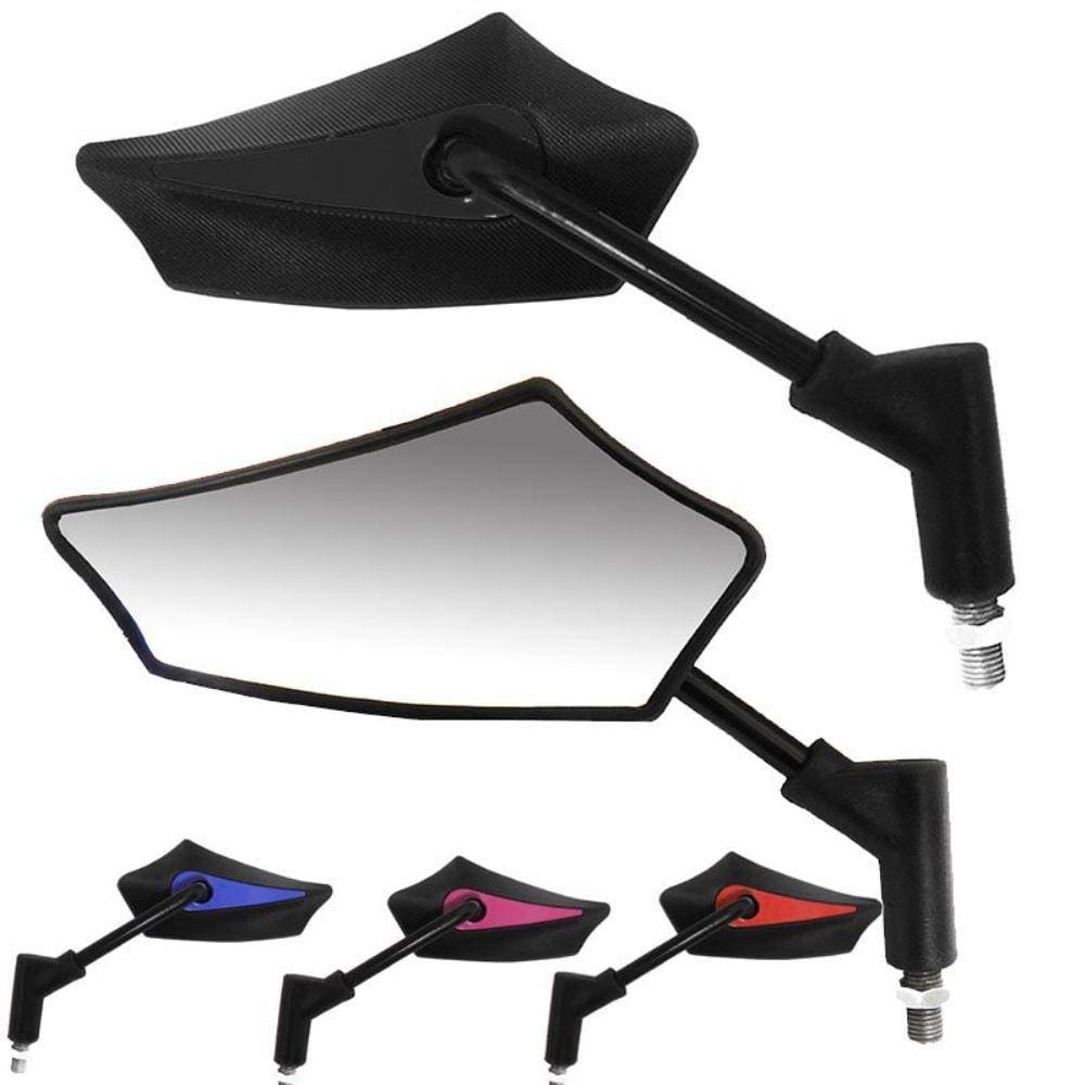 Espelho Par Retrovisor Preto Gold Moto Motoqueiro Serve Em Todas Honda