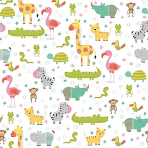 Papel Adesivo 45cmX10m Baby Zoo