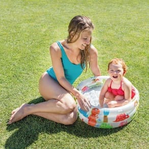Piscina Inflável Infantil Dino 3 Anéis 28 Litros