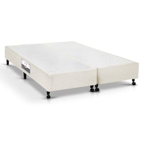 Cama Box Castor SI Poli Bege Queen - 1,58x1,98x0,23