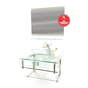 Gabinete de Vidro 70cm para banheiro Turquia-Incolor