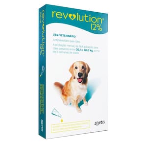 Antipulgas e Carrapatos Zoetis Revolution 12% para Cães de 20 a 40kg de 240mg