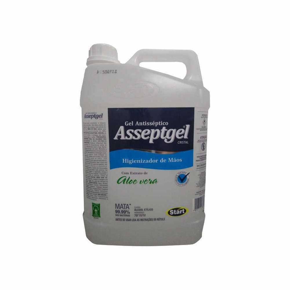Álcool em Gel Antisséptico Asseptgel Cristal Start 4,3kg