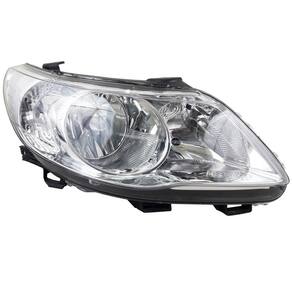 Farol Principal Cromado Duplo com Carcaça Preta Gol Voyage Saveiro Versão G5 2008 até 2013