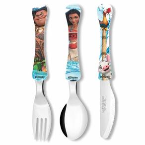 Jogo de Talheres infantil Disney Kids Simonaggio 3 peças - Moana