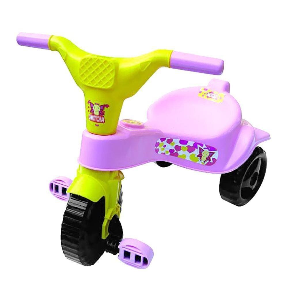 Triciclo Velotrol Motoca Infantil Empurrador Velocípede Bebê Cor Azul