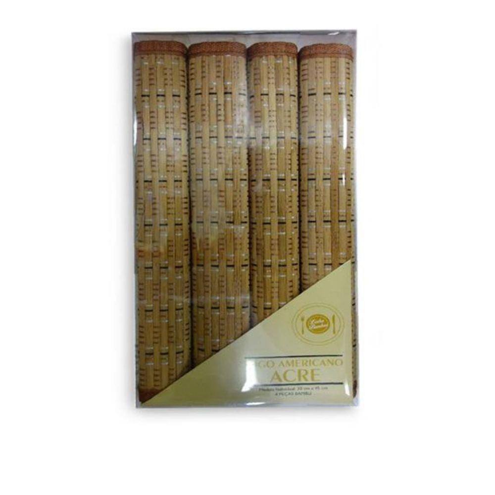 Kit Jogo Americano 4 peças Bamboo Acre - Niazitex
