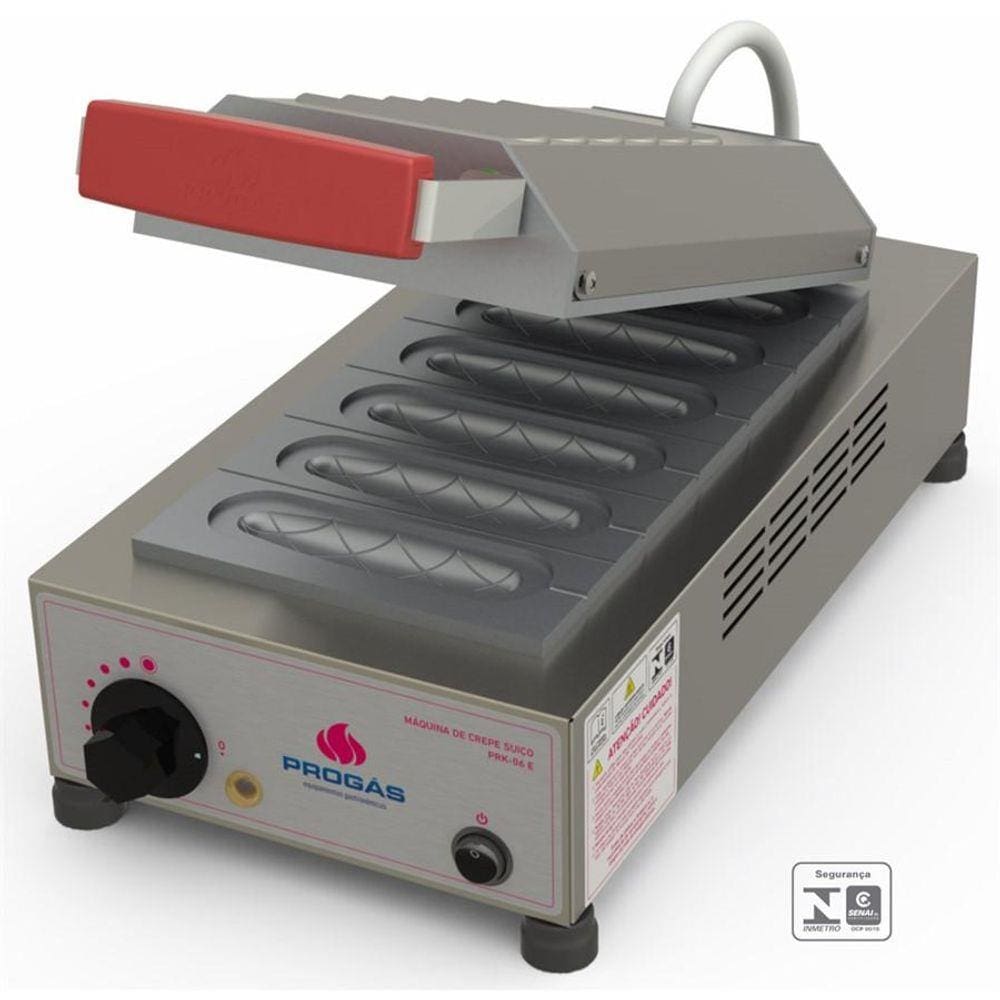 Prensa Elétrica De Crepes Suíço 06 Cavidades PRK-06E Style - Progas