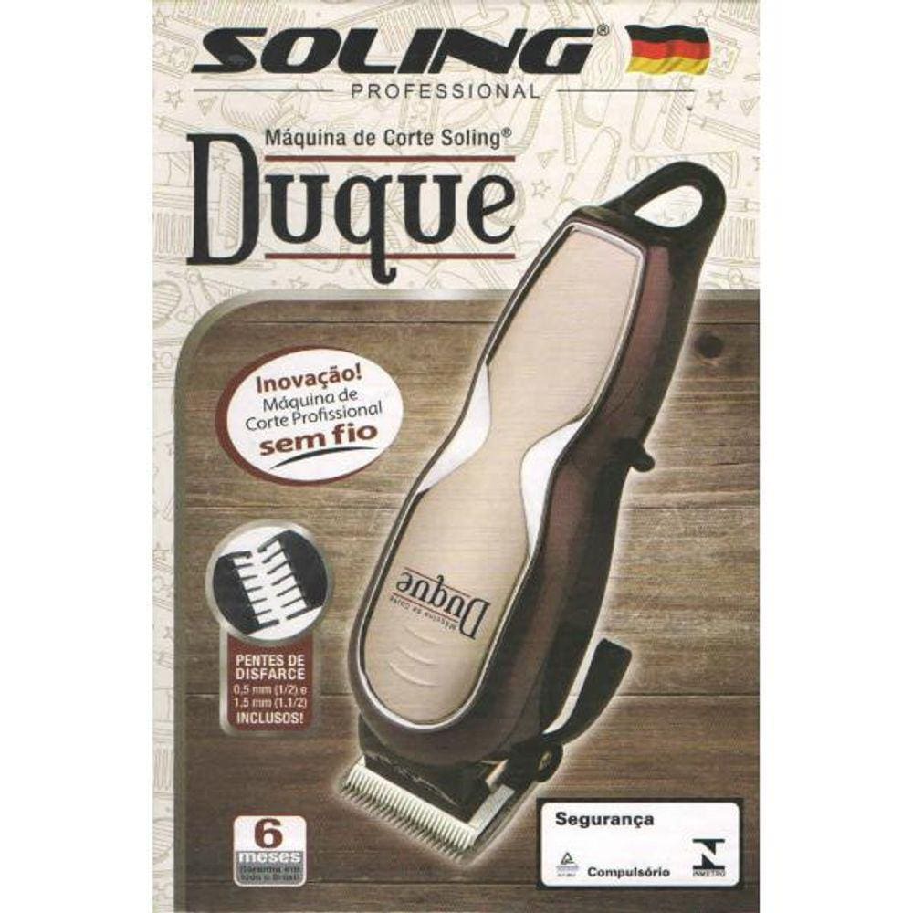 Máquina de corte Cabelo Soling Duque s/ fio