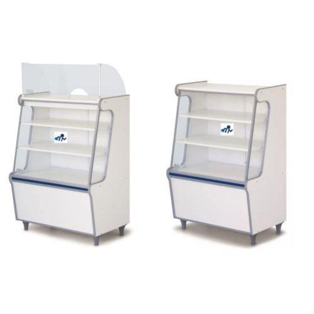 Balcão Vitrine Seco 70cm e Caixa Atendimento Artlux