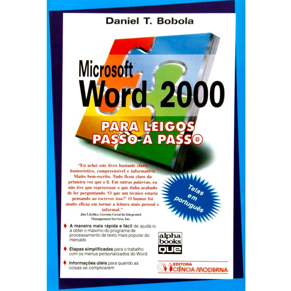 Livro - Microsoft Word 2000 Para Leigos Passo a Passo - Daniel Babola