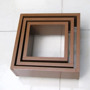 Nicho Decorativo Mdf Kit 3 Unidades - Cor Marrom