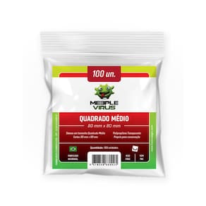 Shields Sleeves Quadrado Medio 80 X 80mm Meeple Virus 100 unidades