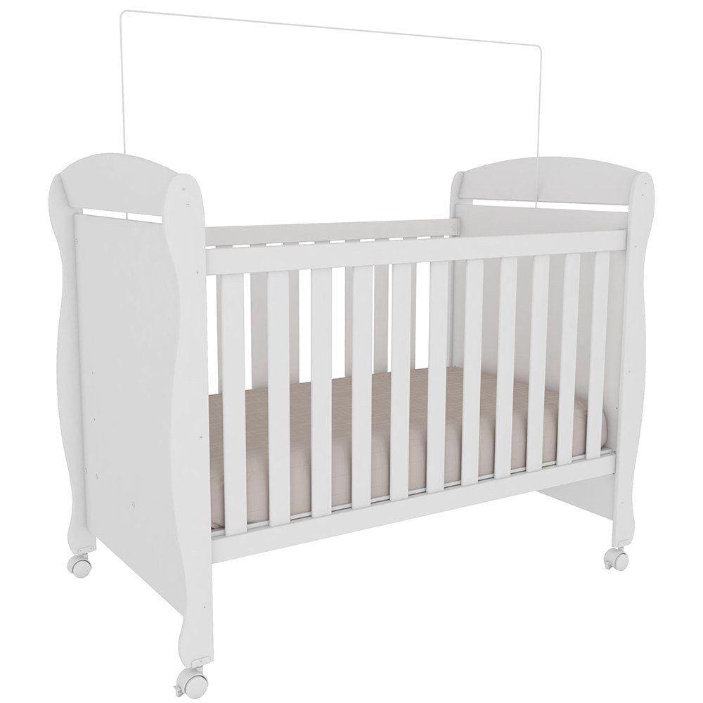 Berço Mini Cama Júnior Móveis Peroba Branco Brilho