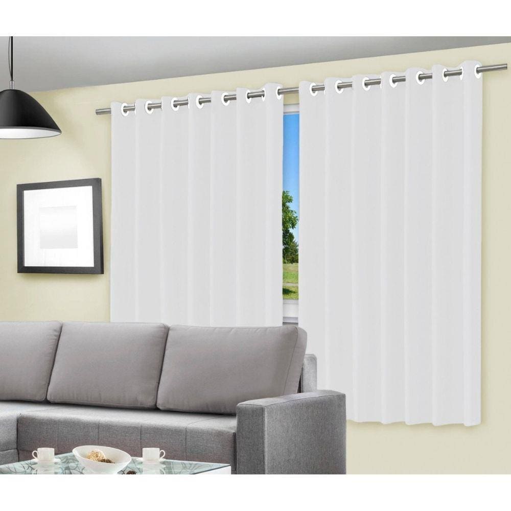 Cortina Corta Luz Blackout PVC 2,80m x 1,40m Branco