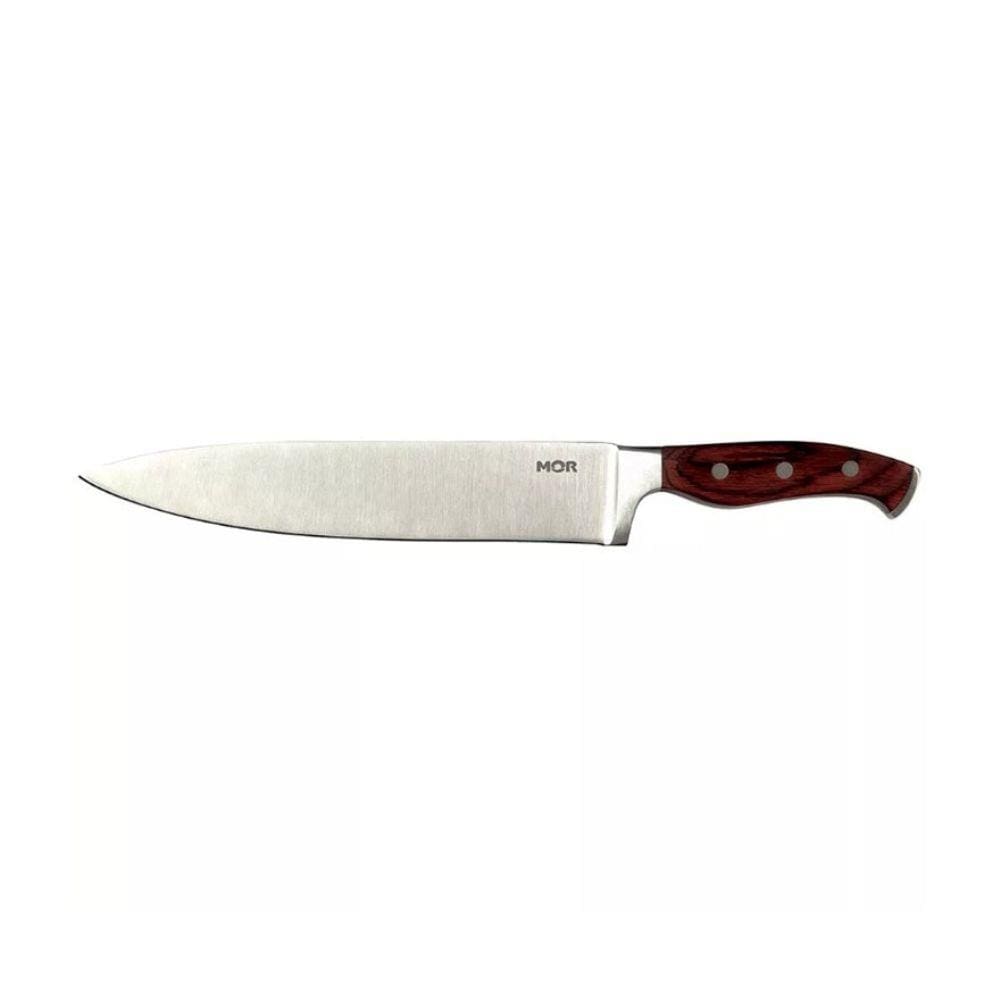 Faca Em Aço Inox E Cabo Madeira Robusto 9 Steel Mor