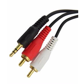 Cabo P2 Macho Estéreo x 2 RCA Macho 1,5 Metros