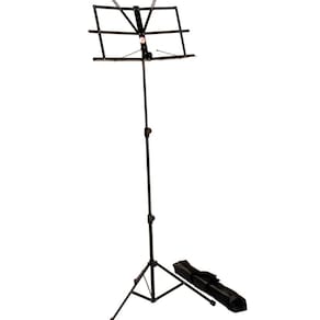 Suporte Telescópica Para Partitura Com Capa Preto Dolphin