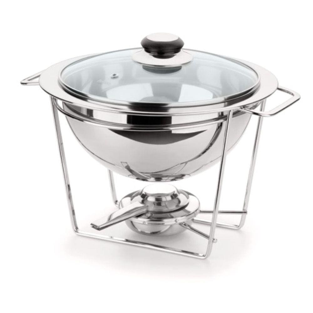 Panela Com Rechaud 3 Litros Com 4 Peças Todo De Aço Inox