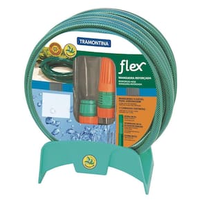 Mangueira Flex para Jardim, 15 m, com engates rosqueados