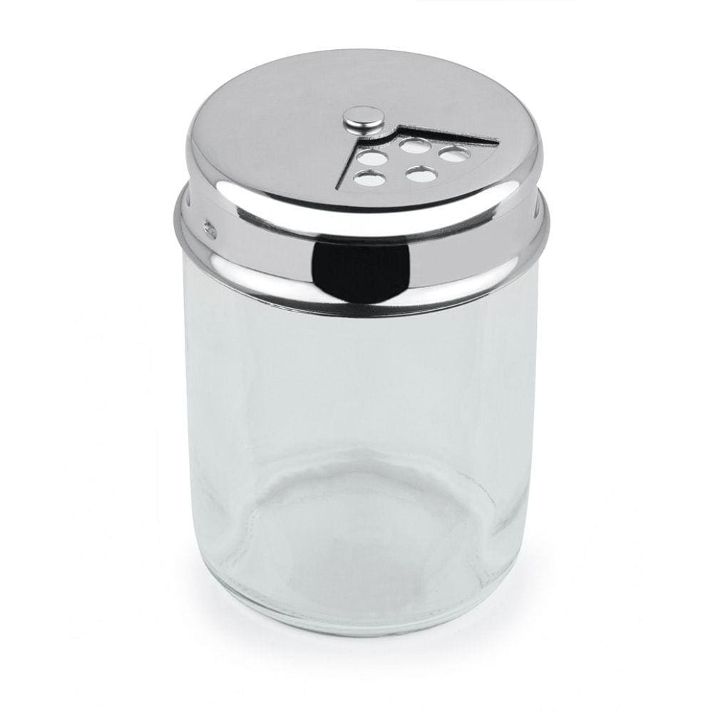 Pote Para Temperos Duas Aberturas Aço Inox Queijo Multiuso