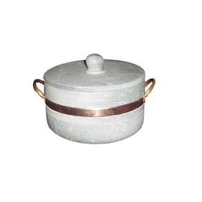 Panela Caçarola De Pedra Sabão Com Alça De Cobre 3,0 Litros