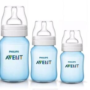 Kit 3 Mamadeiras Classic Anticolica Avent Azul