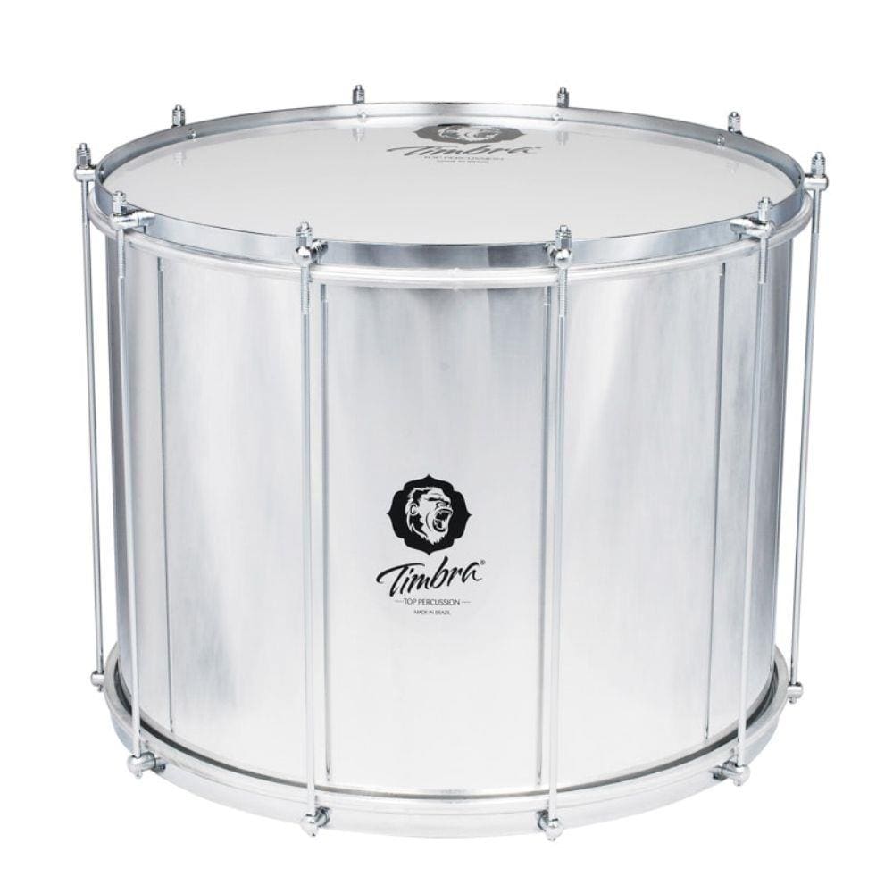 Surdo axe 20 polegadas x 40 cm aluminio com aro cromado pele