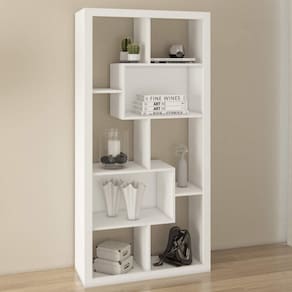 Estante para Livros com 2 Nichos E1712 Tecno Mobili Branco