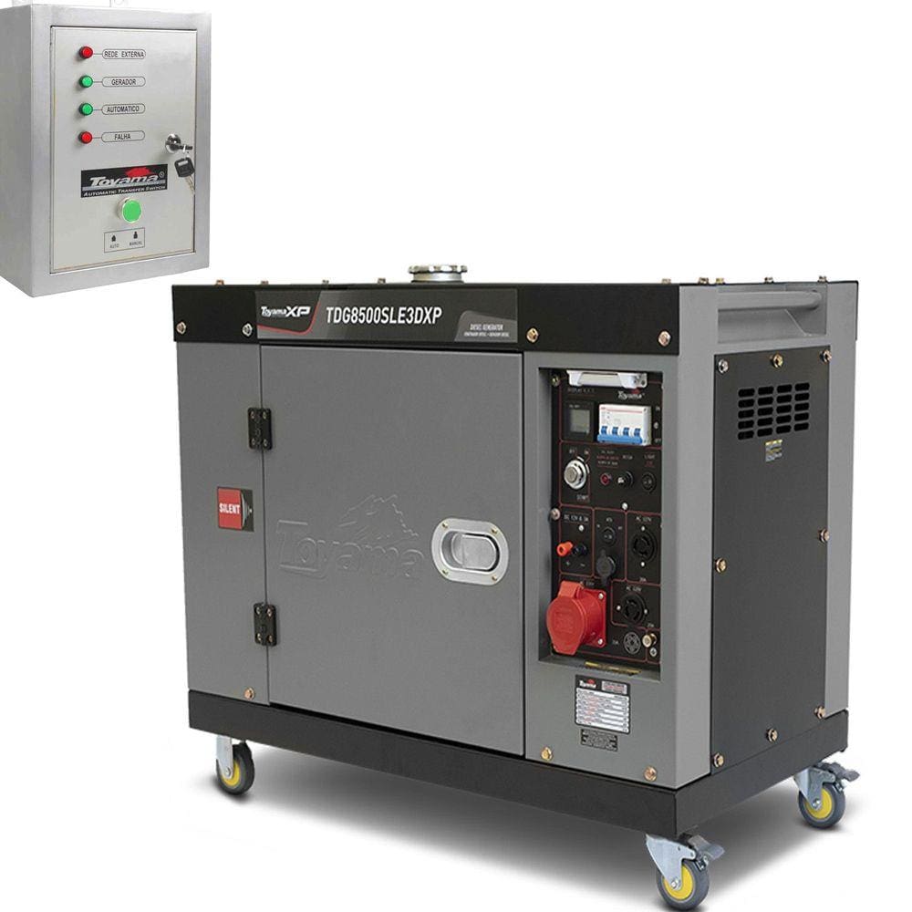 Gerador 8500 TDG8500SLEXP Trifásico 220V 7.5kva Silenciado Toyama