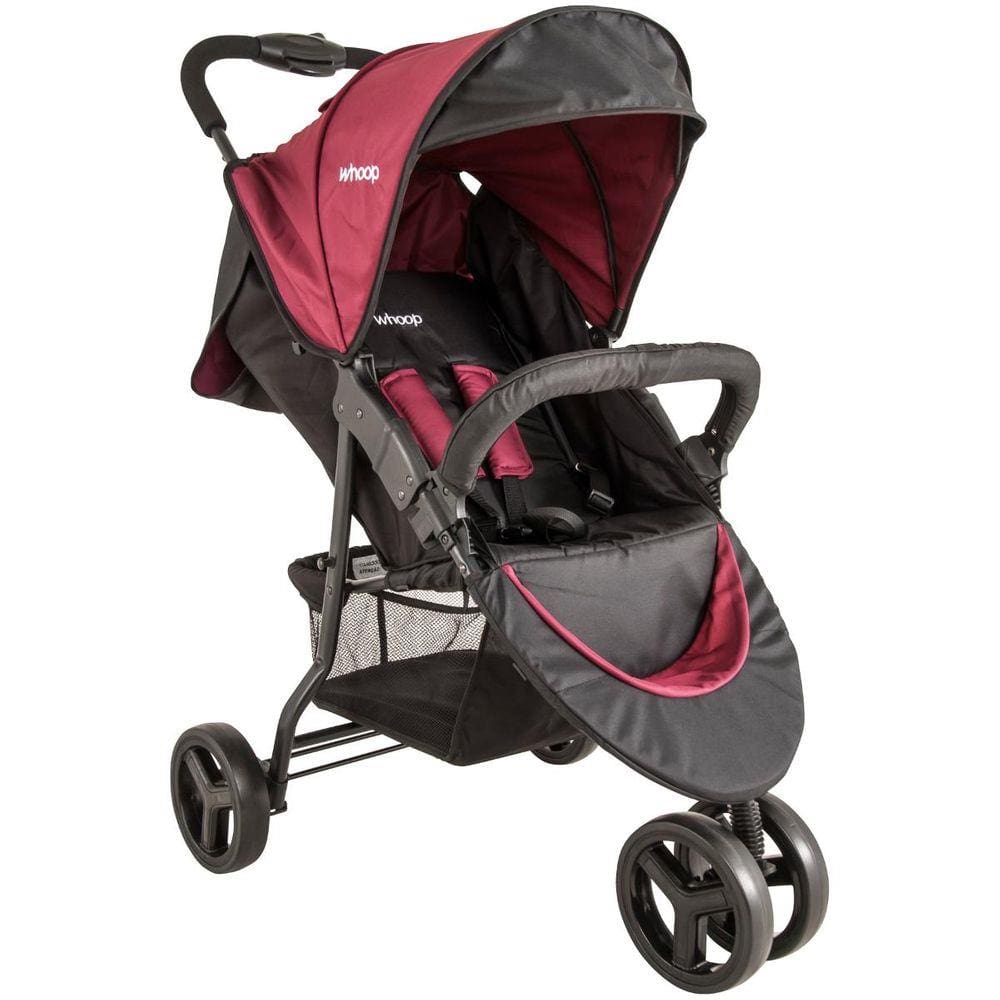 8004Pv - Carrinho De Bebê Trio Lenox Whoop Preto E Vinho