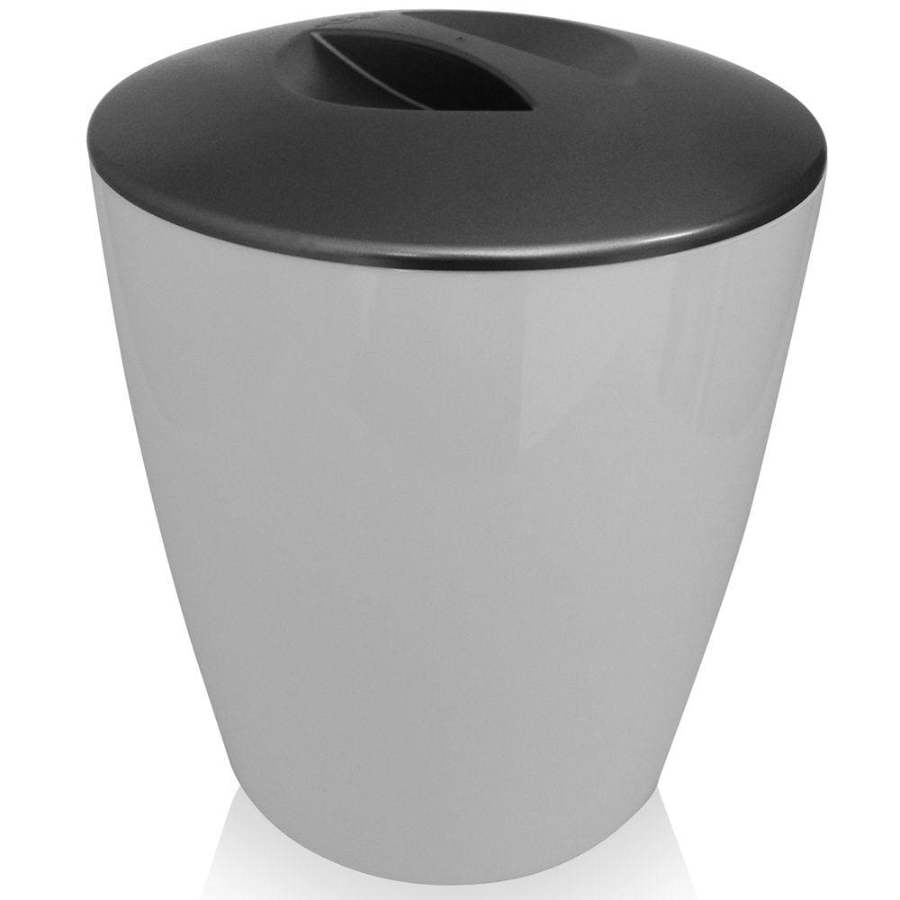 Lixeira Vitra Vintage 5L Para Cozinha Banheiro E Escritório Branco e Grafite