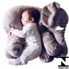 Almofada Travesseiro Elefante de Pelúcia para Bebê Dormir Ursos e Pelúcias