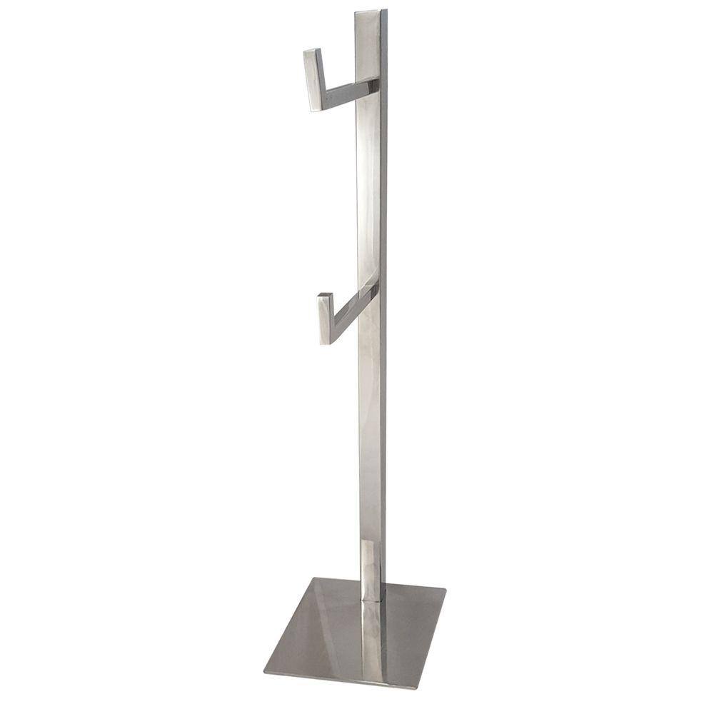Suporte Porta Papel Higiênico De Chão Papeleira Aço Inox