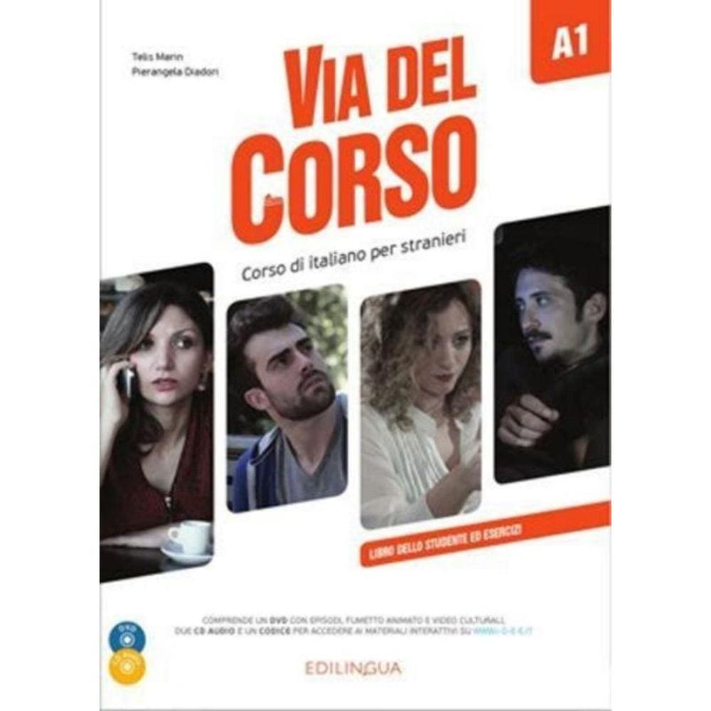 Livro - Via Del Corso A1 Libro Dello Studente Ed Esercizi + Audio 2Cd + Dvd Video