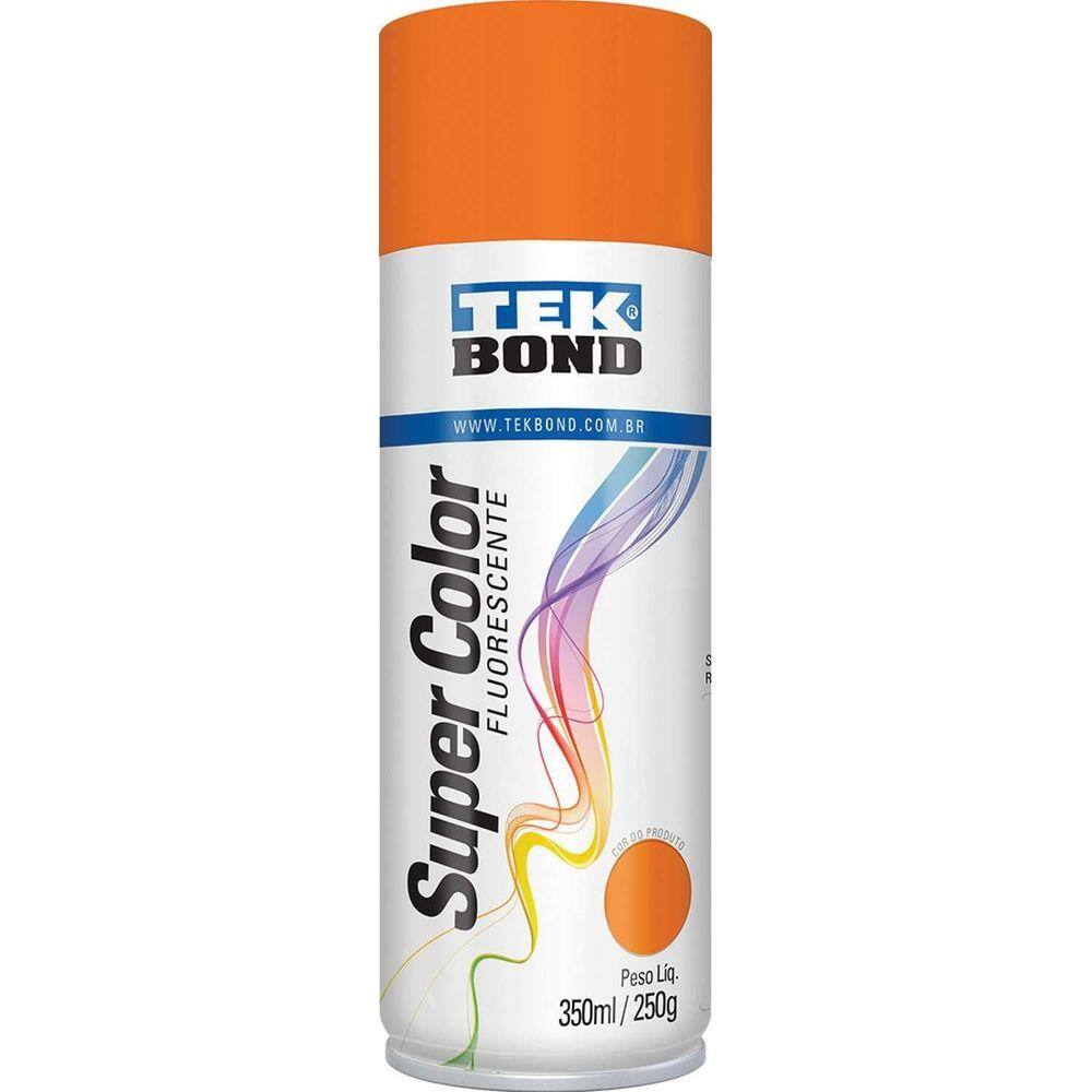 Tinta Spray Laranja Fluorescente 350Ml/250 Tekbond