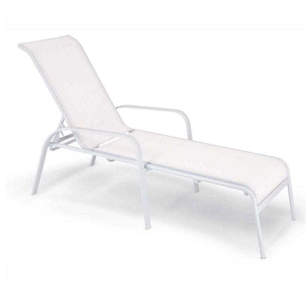 Espreguiçadeira Empilhável Summer Slim Mestra Móveis Branco