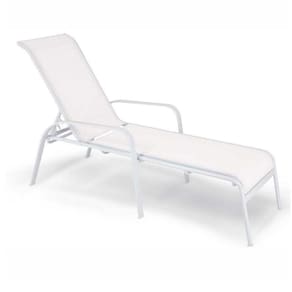 Espreguiçadeira Empilhável Summer Slim Mestra Móveis Branco