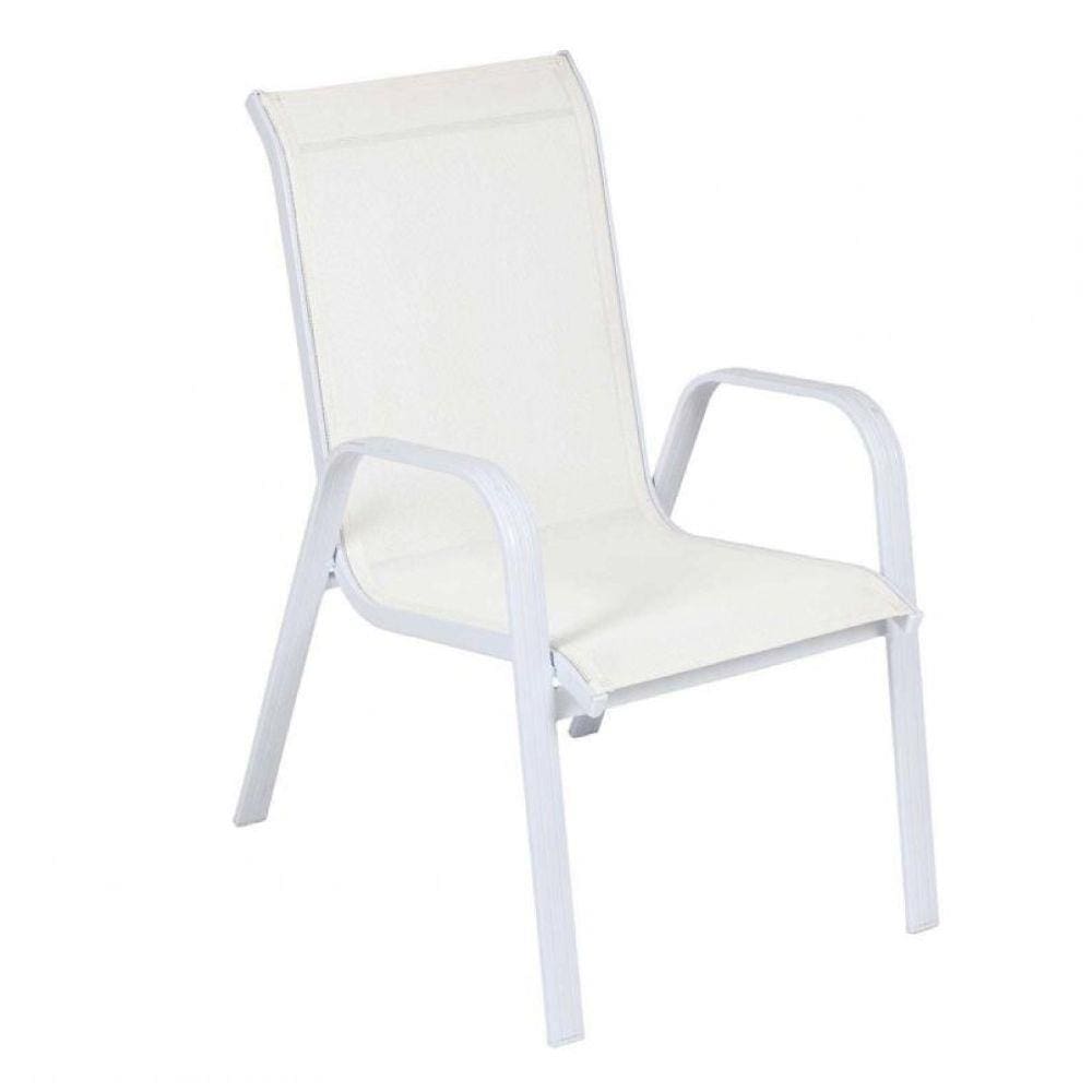 Cadeira Empilhável Summer Mestra Móveis Branco