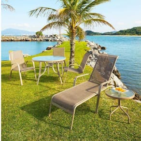Espreguiçadeira Empilhável Summer Slim Mestra Móveis Champagne