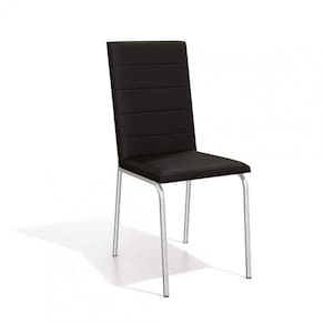 Conjunto 2 Cadeiras Amsterdã Crome Kappesberg Cromado/Preto