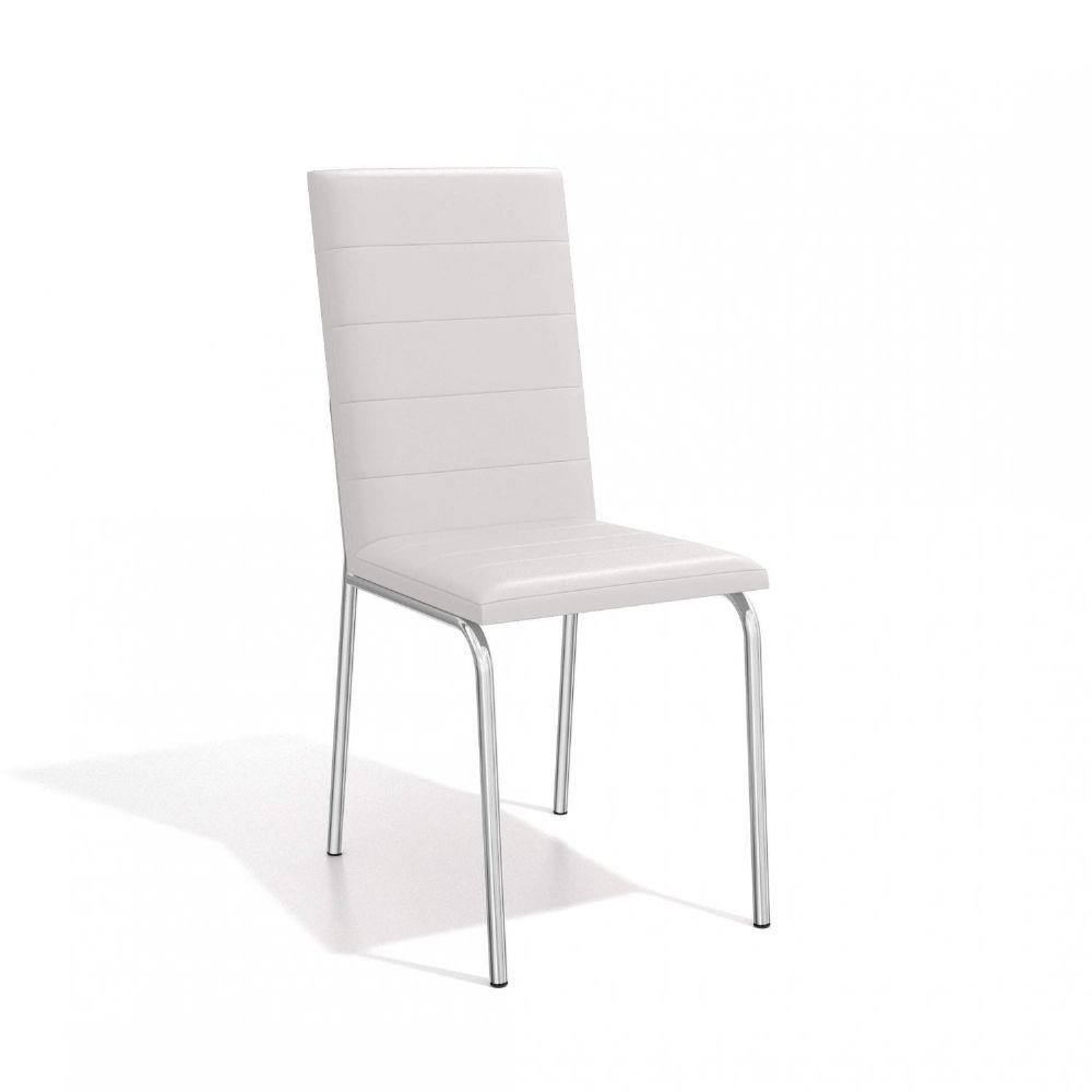 Conjunto 2 Cadeiras Amsterdã Crome Kappesberg Cromado/Branco