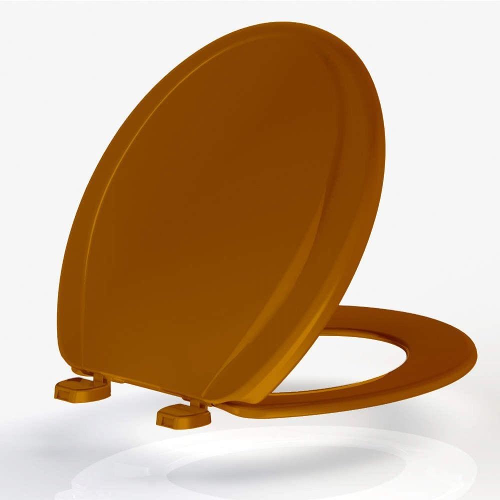 Assento Sanitário Oval em Polipropileno Plus Universal Tupan Marrom