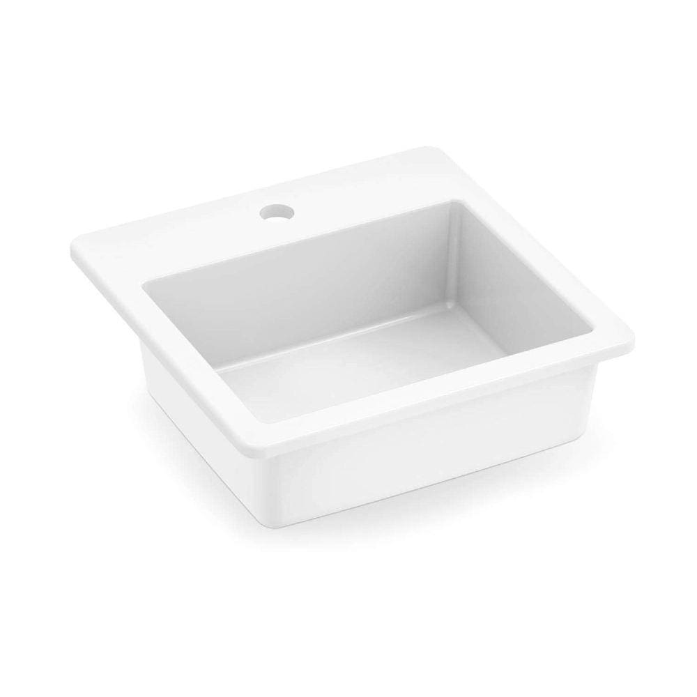 Cuba Sobrepor 42cmx42cm com Mesa Roca Branco