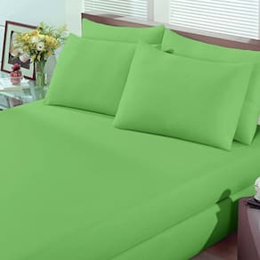 Lençol Queen Basic Rolinho Malha Liso Buettner Verde Alecrim