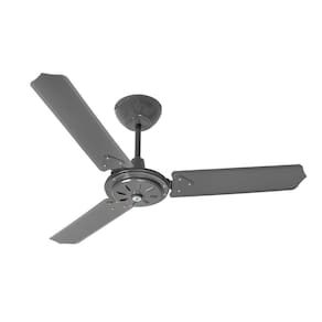 Ventilador de teto 3 pás sem lustre grafite - Eco Rio - Tron